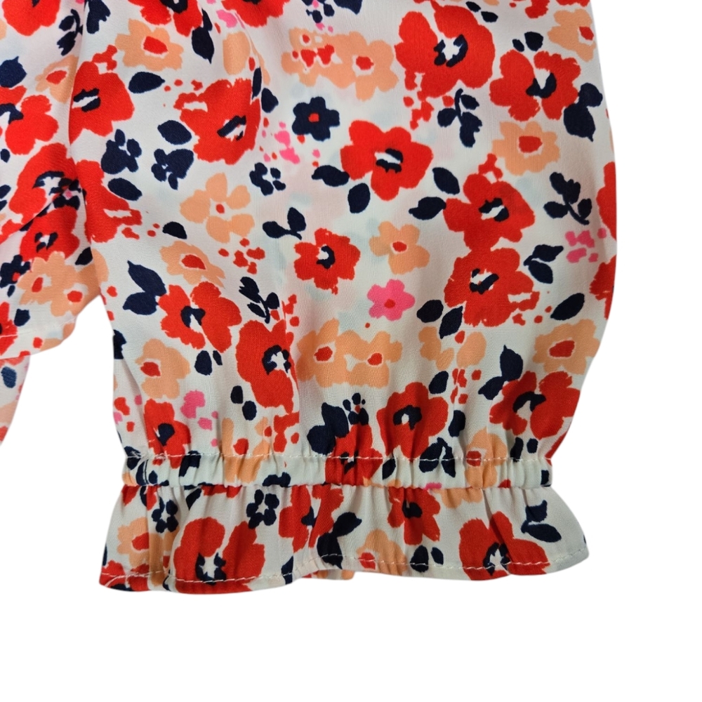 Croft & Barrow Red Ruffled Blouse - Picture 7 of 8